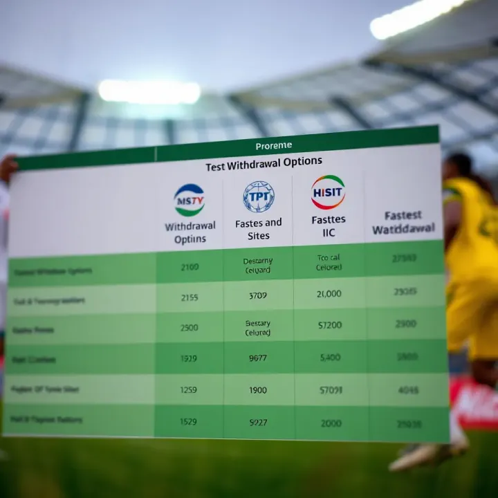 Comparison chart highlighting the fastest and most reliable withdrawal options for Nigerian betting sites