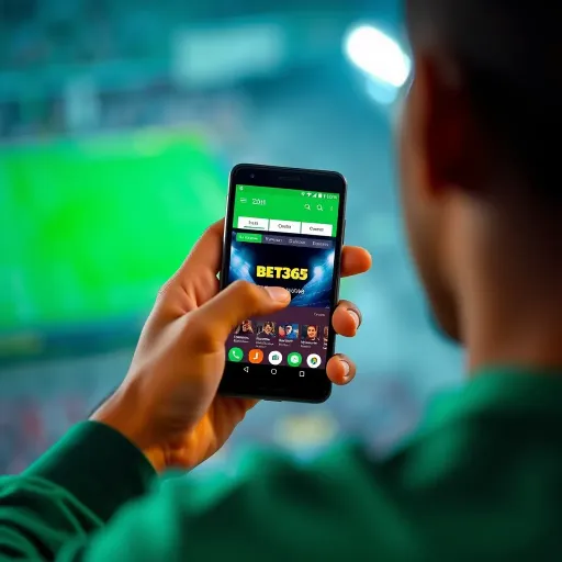 User navigating Bet365 Android app interface on mobile device