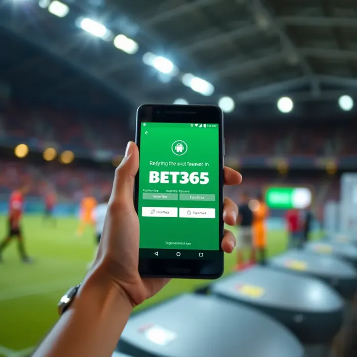 Mobile device displaying Bet365 app registration screen with secure betting features