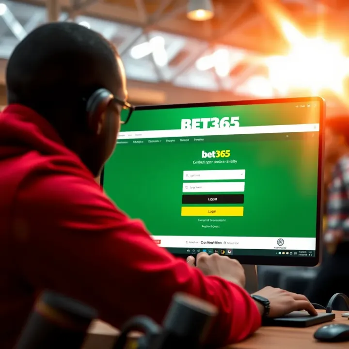 Logging Into Bet365 Securely for Nigerian Bettors User logging into Bet365 platform with secure login interface