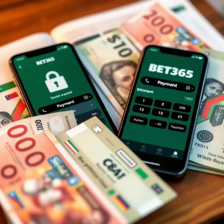 Secure payment icons and Nigerian currency notes representing deposit and withdrawal methods on Bet365 app