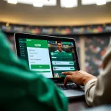 User interacting with Bet365 Nigeria platform on a laptop showing registration interface
