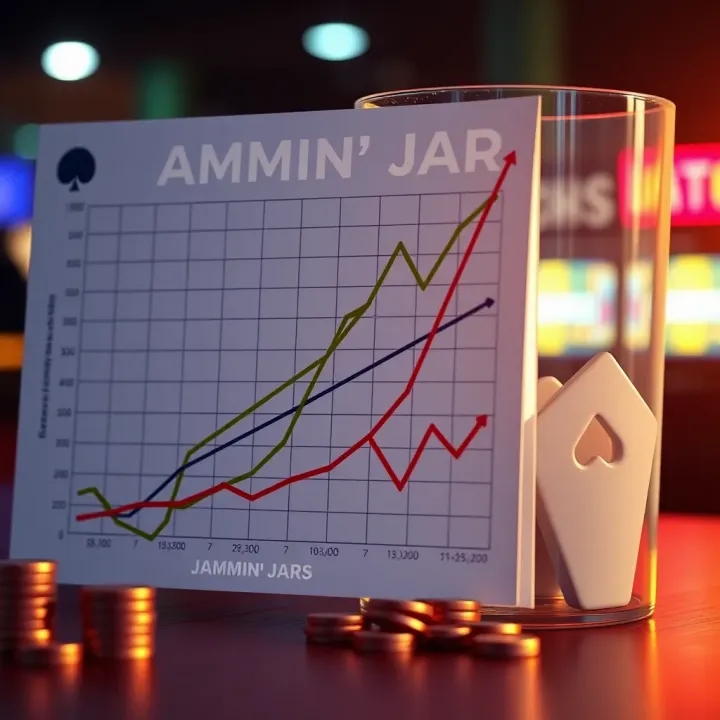 Bankroll Management and Betting Tactics for Jammin' Jars Graph illustrating bankroll management strategies and betting patterns for Jammin' Jars players to optimize winnings