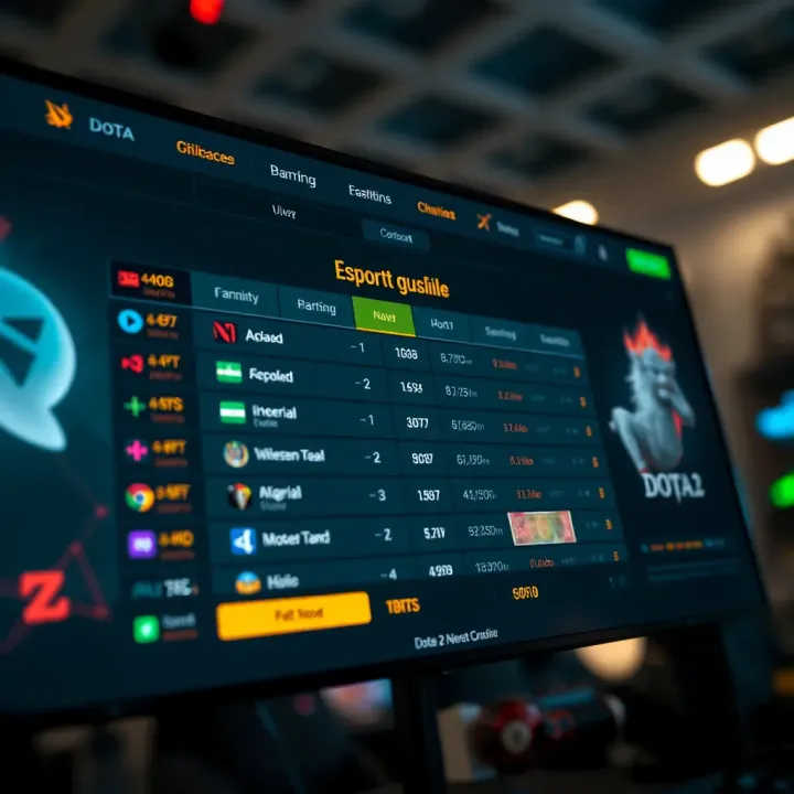 Popular Dota 2 Betting Platform Interface in Nigeria Betting platform interface showing esports odds and Nigerian currency