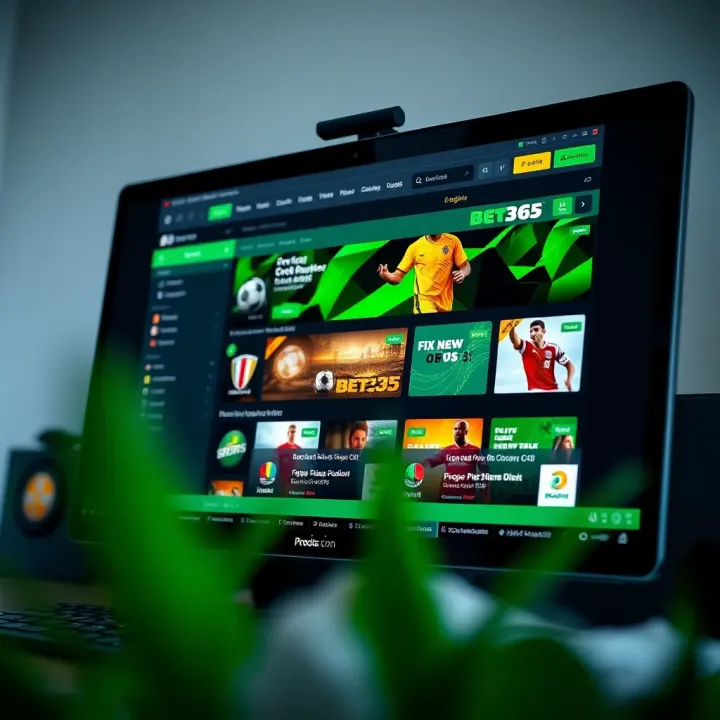 Bet365 computer interface showing various sports betting options on a desktop screen